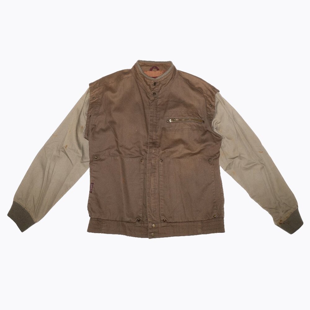 Vintage Thrashed Sun Faded Bomber Jacket